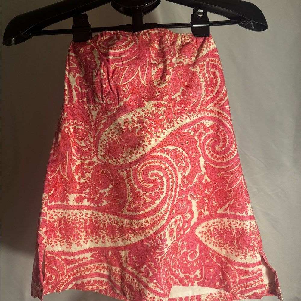 J. Crew Pink and White Paisley Blouse